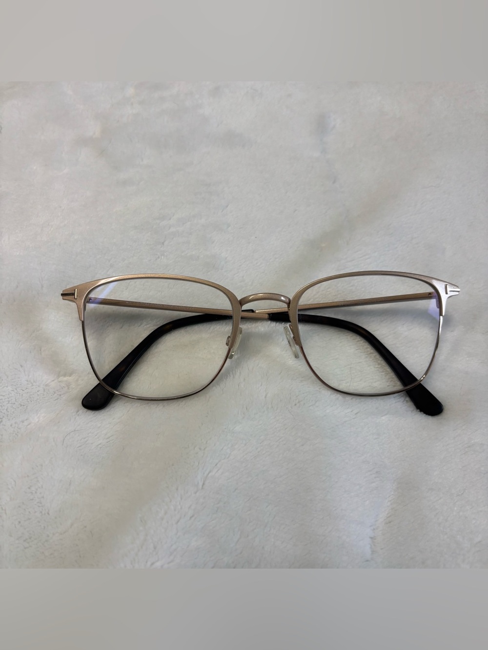 Tom Ford Italy TF5453 029 Matte Gold & Brown Metal Eyeglasses Frames 52-20-145